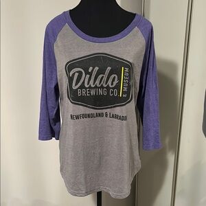 Purple and Gray Raglan Sleeve Graphic Tee